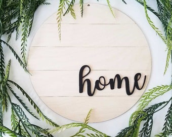 Shiplap Round - Home, Wanddecoratie, Minimalistisch Decor