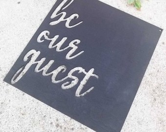 Bord vierkant - wees onze gast