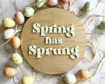 Pasen rond bord - de lente is begonnen, paasdecor, 3D rond