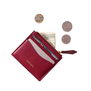 Card holder wallet for women // Leather wallet for cards // Card Holder Women // Leather coin purse // Personalized wallet