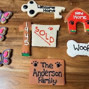 New Home Dog Platter, Nice way to celebrate the new digs! Housewarming or Client gift as our dogs are our family!