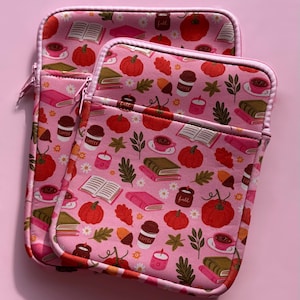 Fall Book Sleeve with Zipper | Kindle & Tablet Case | Padded Protective Cover