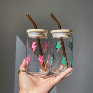  Preppy Beer Can Glasses 16oz Smiling Face Glass Cups with Lids  Straws and Cleaning Brush Pink Preppy Boho Aesthetic Drinking Glass for  Soda Iced Coffee Iced Tea Clear Water Western Cowgirl