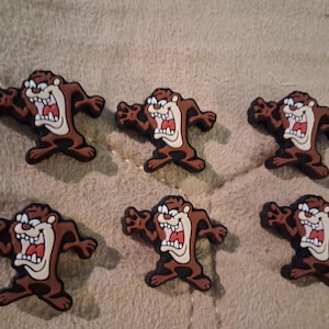 Taz Devil Cartoon Themed Silicone focal beads set of 6