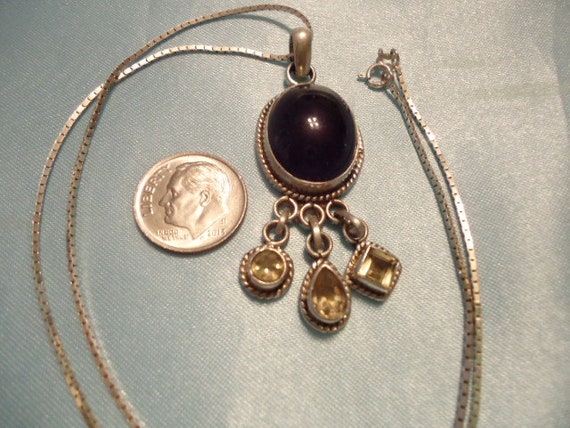 Exquisite Amethyst And Citrine Older Vintage Neck… - image 5