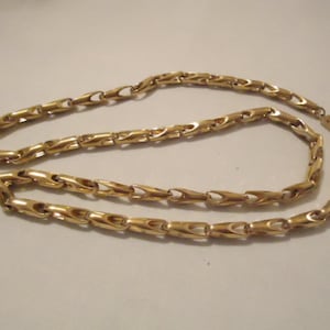Vintage Givenchy Gold Tone Uniquely Linked Necklace