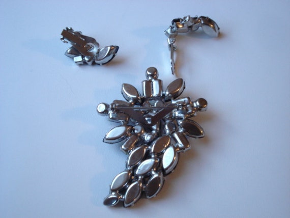 Stunning Vintage Brooch And Climber Earring Demi … - image 4