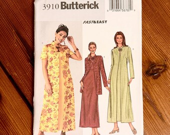 Butterick 3910 Sewing Pattern, Jacket Duster Vest 2003, Sizes 8 10 12, UNCUT Fast and Easy