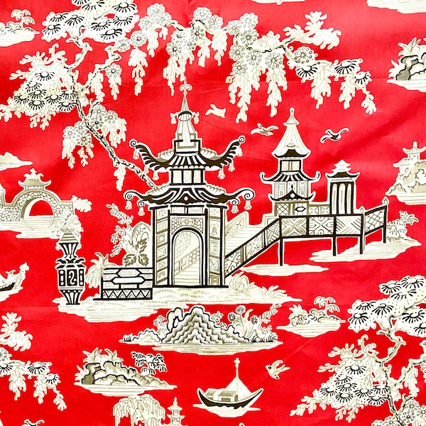Chinoiserie Fabric Etsy