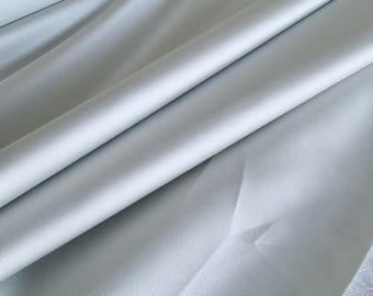 6 Yards Nura Nuage Fabric by Manuel Canovas, Pale Blue Cotton Satin Finish