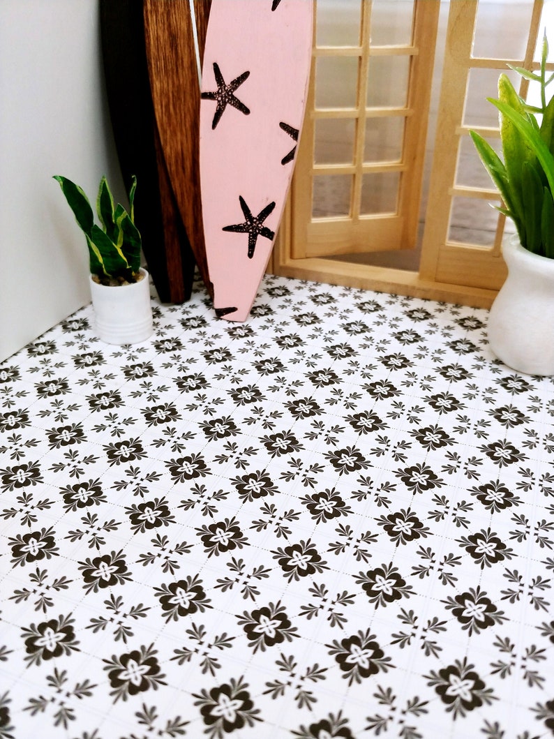 Printable Dollhouse Ground Mexican Tile cement Black White Quick Down load stylish farmhouse innovative surf property 1:12 electronic Do-it-yourself Miniature graphic regarding Printable Dollhouse Flooring known as Printable Dollhouse Ground Mexican Tile cement Black White Fast Obtain stylish farmhouse ground breaking surf residence 1:12 electronic Do-it-yourself Miniature