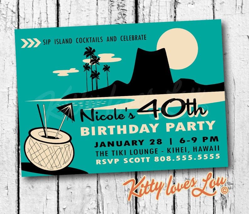PRINTABLE Birthday Party Invitation Digital PDF Bridal Shower - Etsy