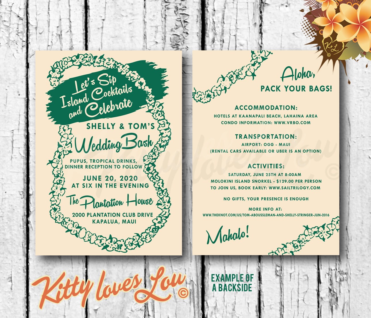 PRINTABLE Birthday Party Invitation Digital PDF Lei Bridal - Etsy UK