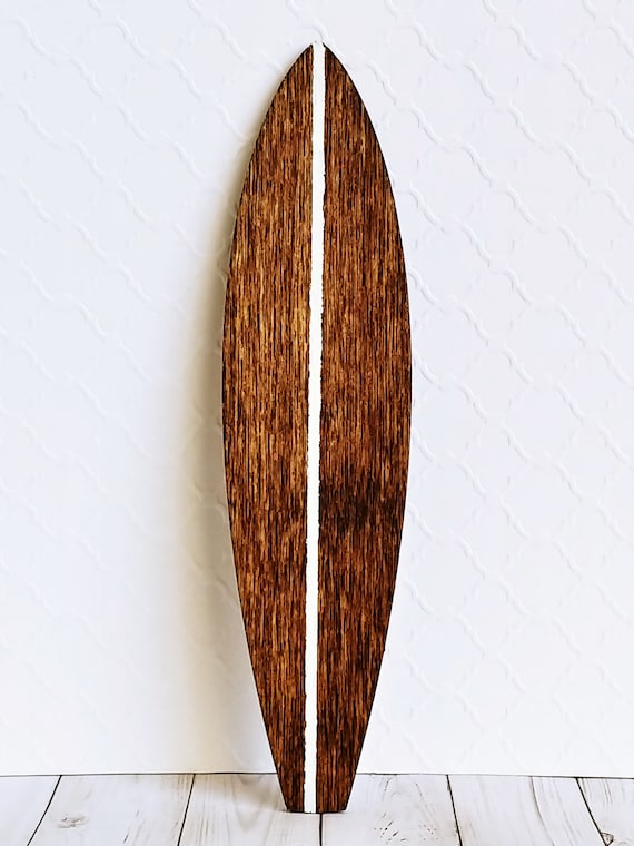 Hand Made California Mahogany Mini Surfboard Collectible Miniatures