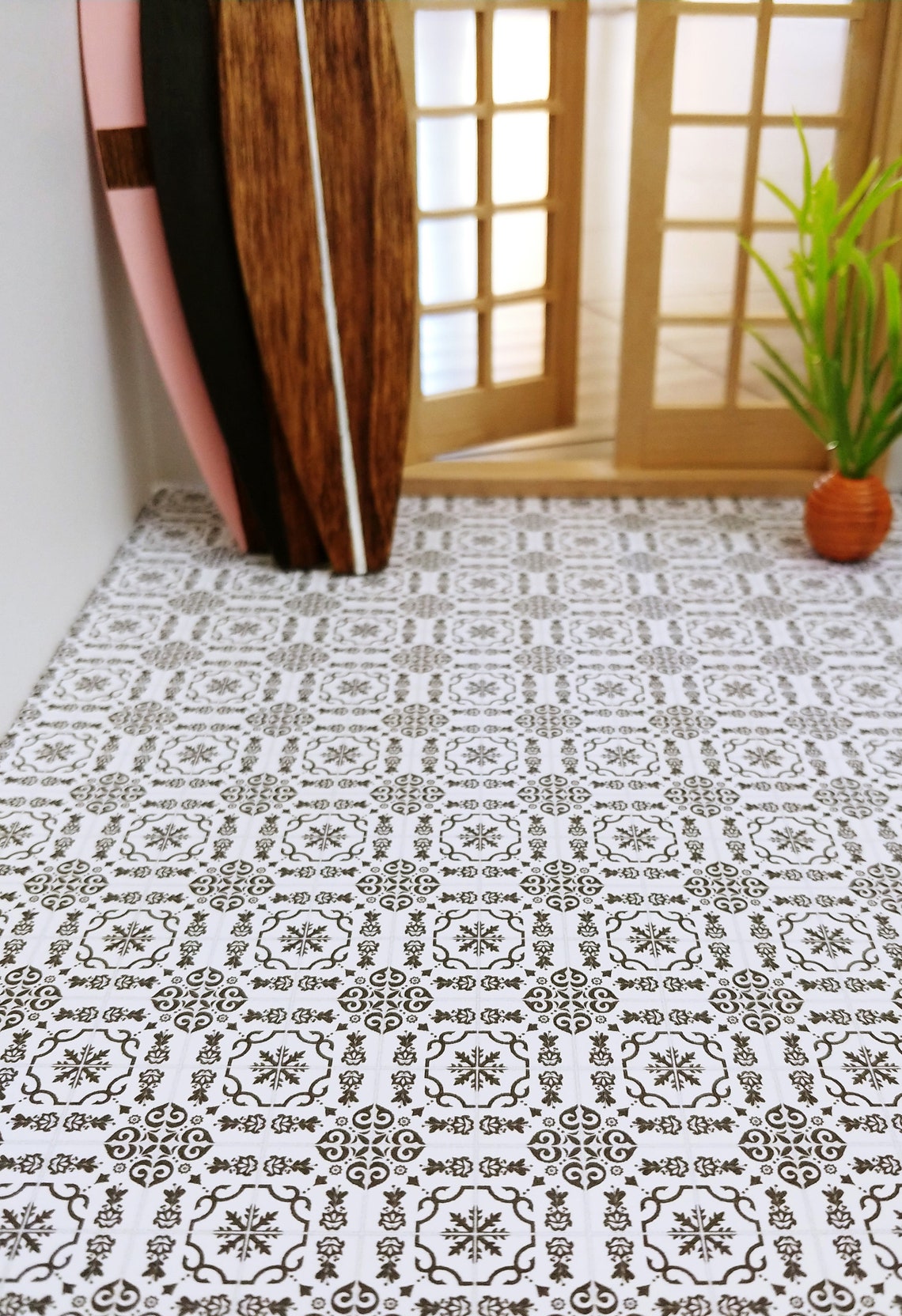 Printable Dollhouse Flooring Pink