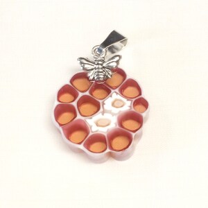 Honeycomb Jewelry ~ Beekeeping ~ Candy Pink Honeycomb