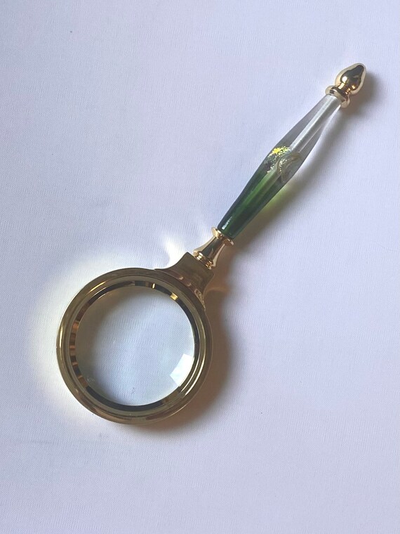 Magnifying Glass Gold Tone Magnifying Glass Crafting Etsy