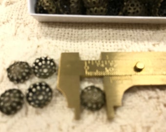 COPPETTE COPRIPERLA CONO IN OTTONE 2 PZ - Materiali - Bigiotteria - Foto 4