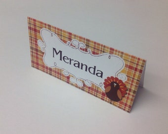 Thanksgiving Dinner Place Card Digital File