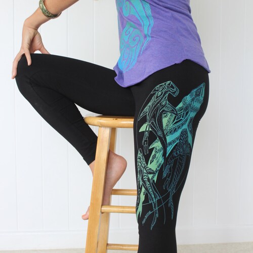 mint blue leggings