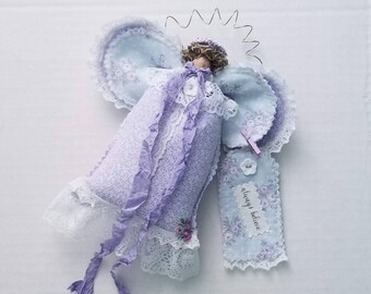 Lavender Angel Ornament: Handmade Inspirational Gift