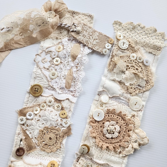 Shabby Chic Lace Snippet Roll: Vintage Style Fabric Embellishment (35")