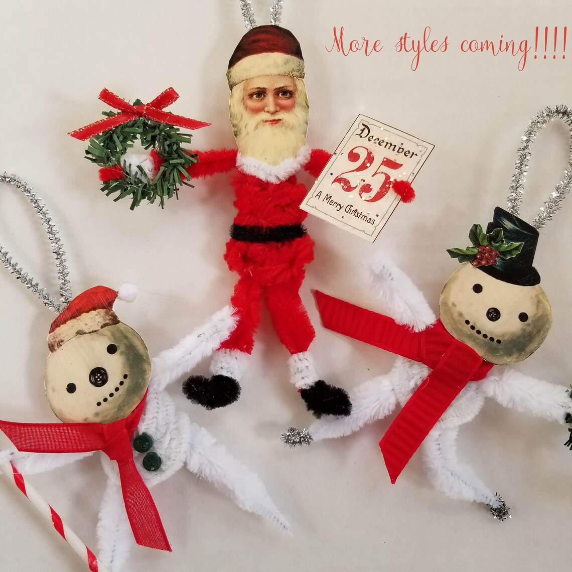 Download Angel Vintage Style Pipe Cleaner Angel Ornament Bump | Etsy