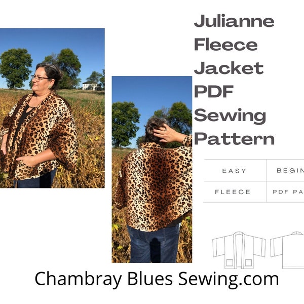 Julianne Fleece Jacket PDF Sewing Pattern