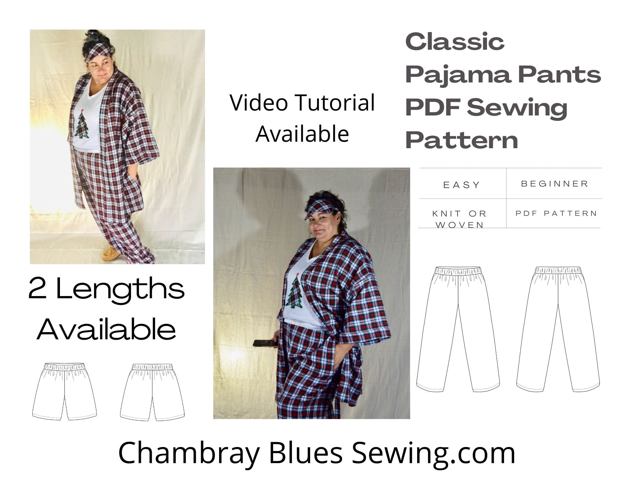 Kimono Robe & Pajamas Pattern - Beginners