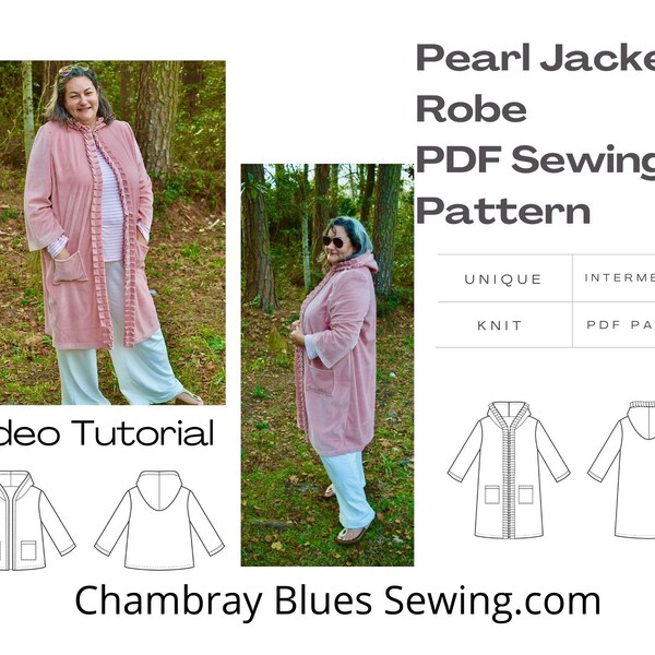 Pearl Jacket Robe PDF Sewing Pattern and Video Tutorial