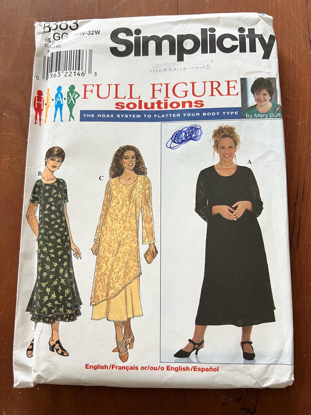 Simplicity Full Figure Maxi Dress Sewing Pattern, 1990's - Etsy