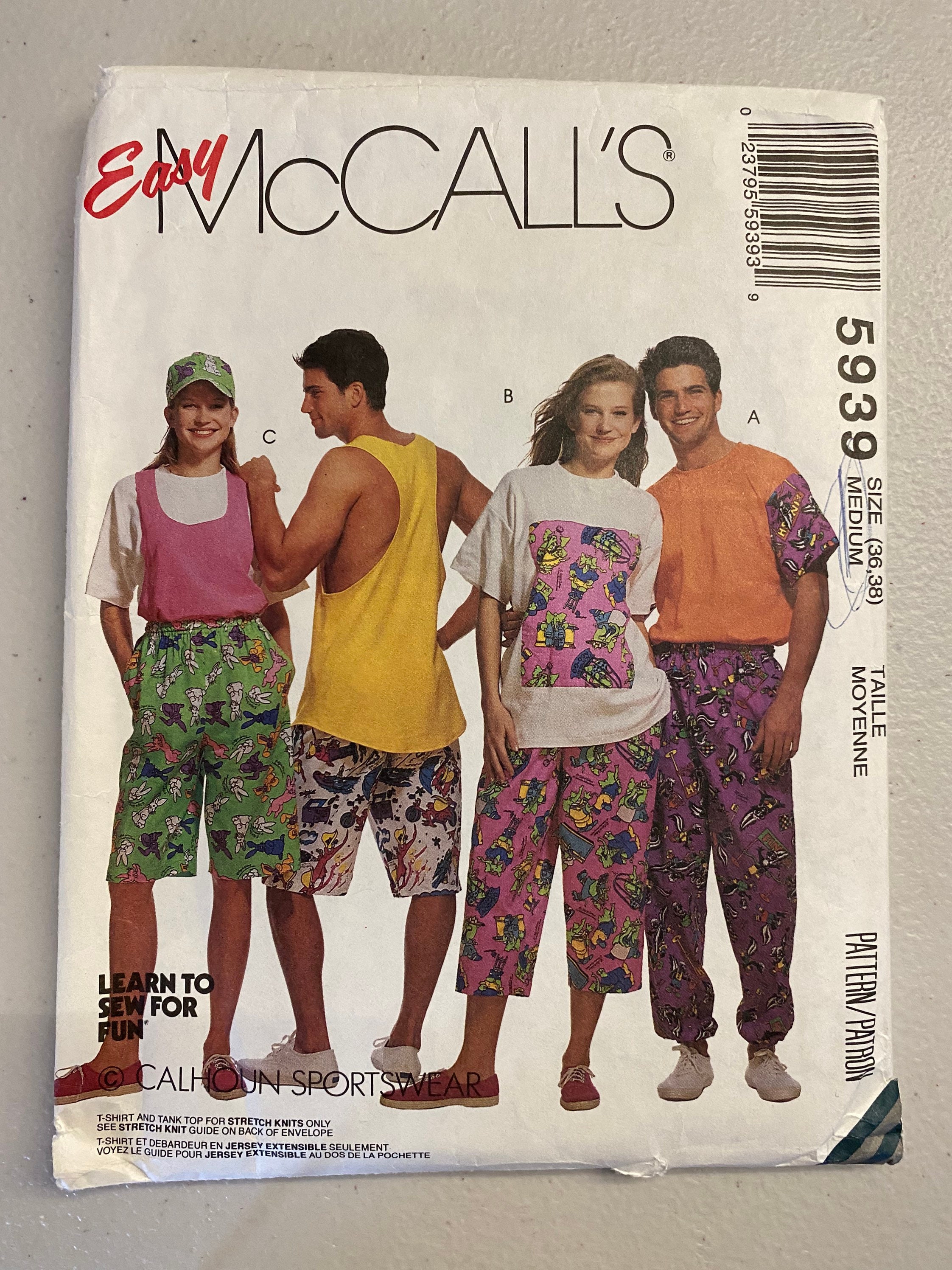 Mccall's Easy Teen Boys or Girls Top Shorts Pants and - Etsy Canada