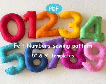 フェルト数字デジタルパターン手作りDIYソフト数字PDF幼児教育活動