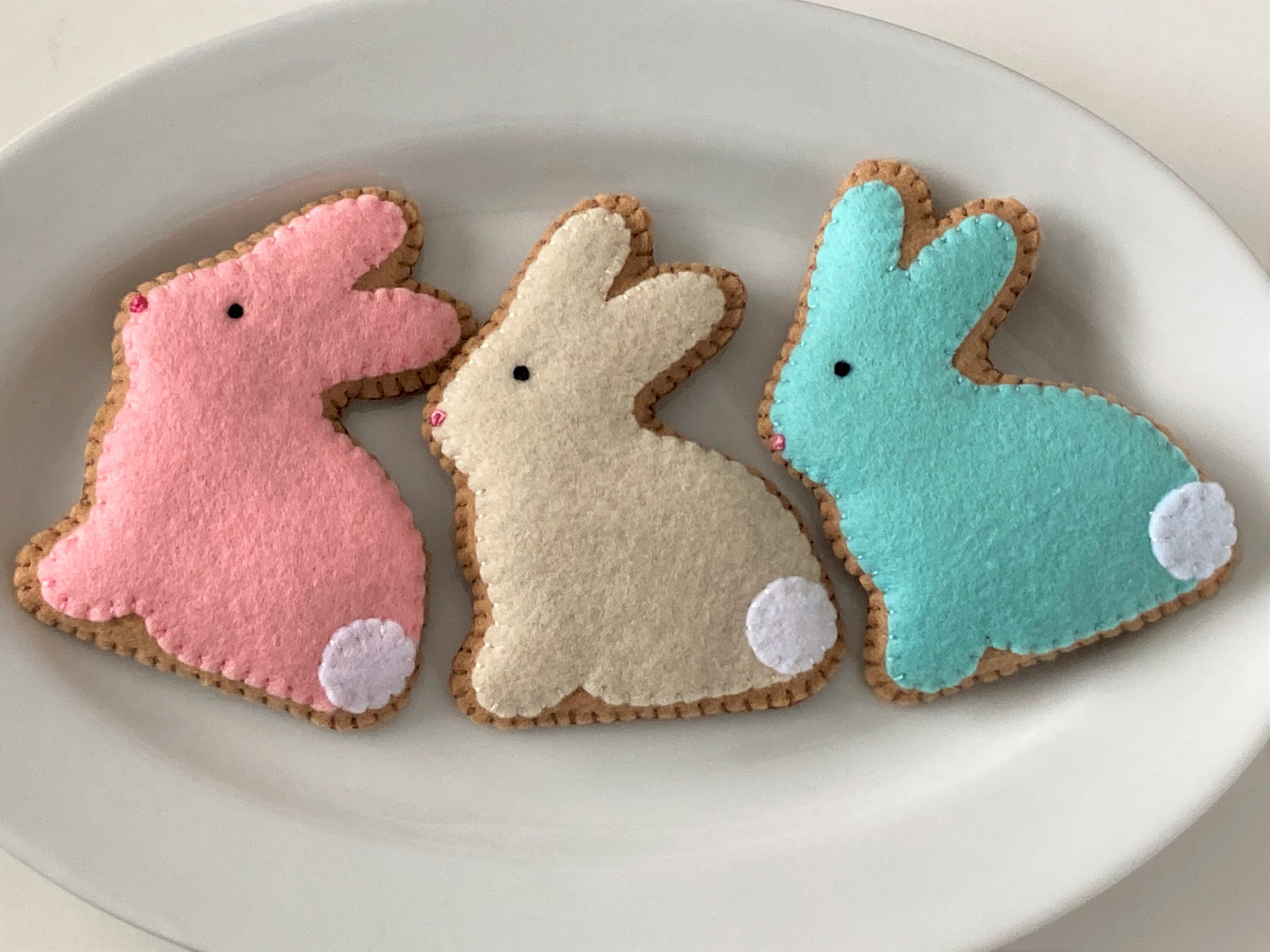 Easter Ornaments Pattern for Felt Easter Cookies Bunny Etsy