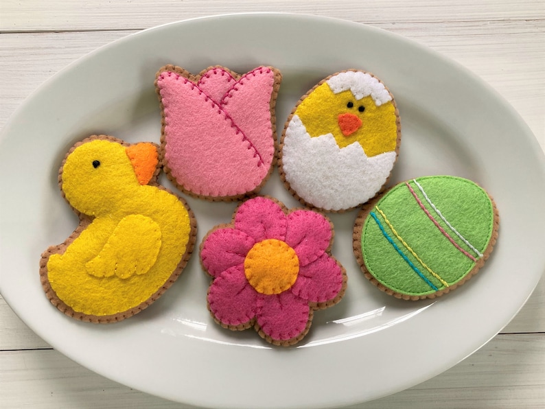 Pattern for Felt Easter Cookie Ornaments Easter Decorations Etsy