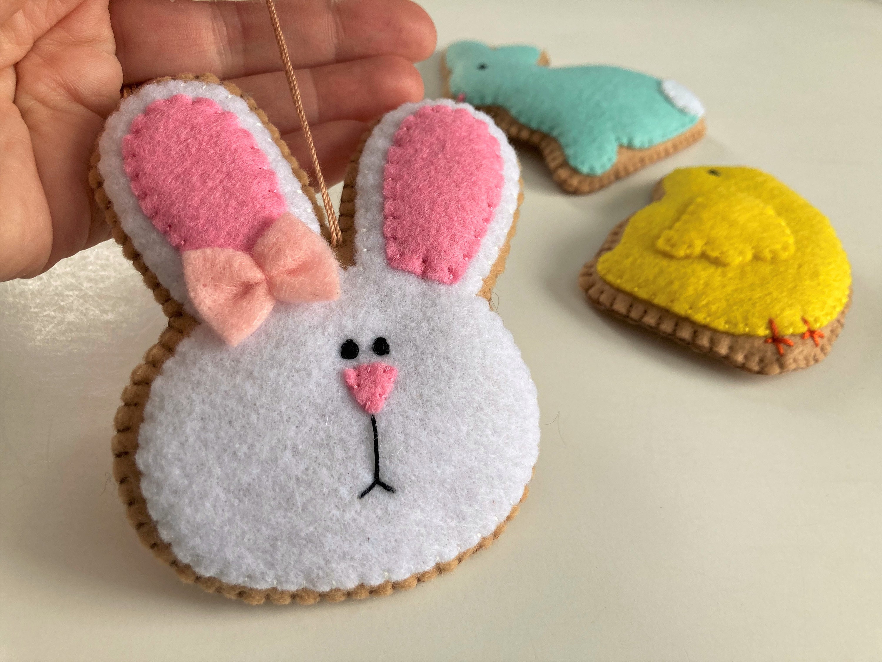 Easter Ornaments Pattern for Felt Easter Cookies Bunny Etsy