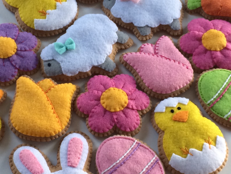Pattern for Felt Easter Cookie Ornaments Easter Decorations Etsy