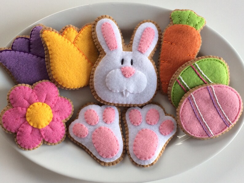 Pattern for Felt Easter Cookie Ornaments Easter Decorations Etsy