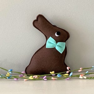 Felt chocolate Bunny Easter Decoration for Easter Basket Bunny Ornaments Spring Decorations image 6