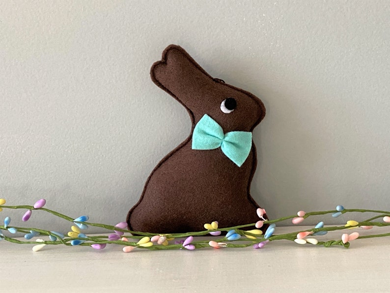 Felt chocolate Bunny Easter Decoration for Easter Basket Bunny Ornaments Spring Decorations image 6