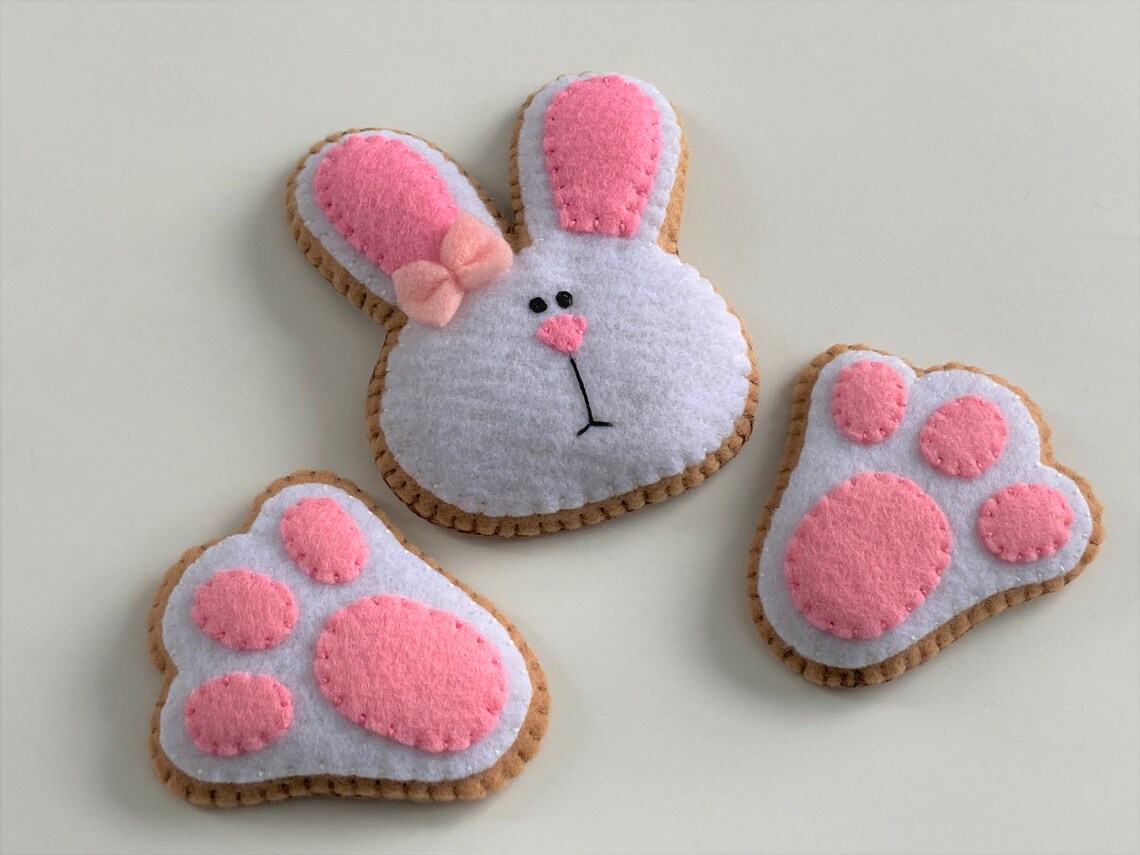 Easter Ornaments Pattern for Felt Easter Cookies Bunny Etsy