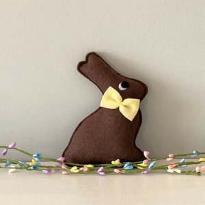 Felt chocolate Bunny Easter Decoration for Easter Basket Bunny Ornaments Spring Decorations image 9