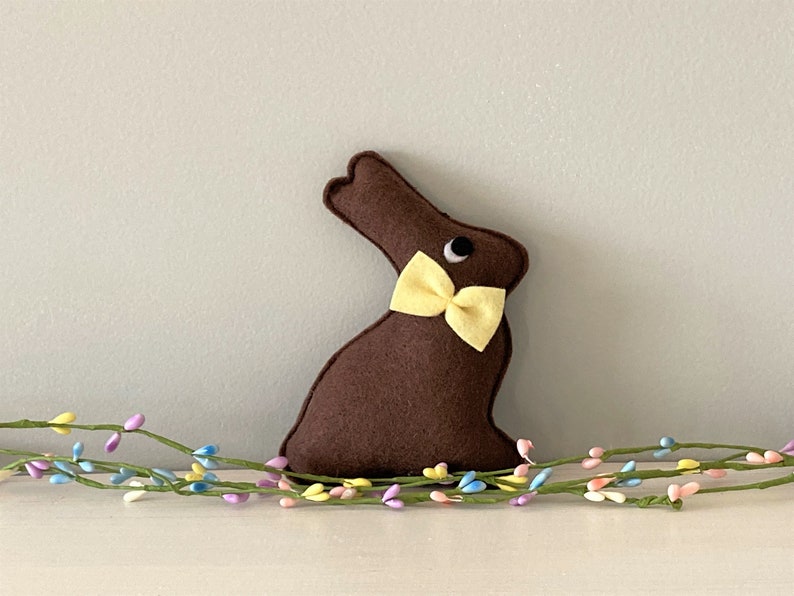 Felt chocolate Bunny Easter Decoration for Easter Basket Bunny Ornaments Spring Decorations image 9