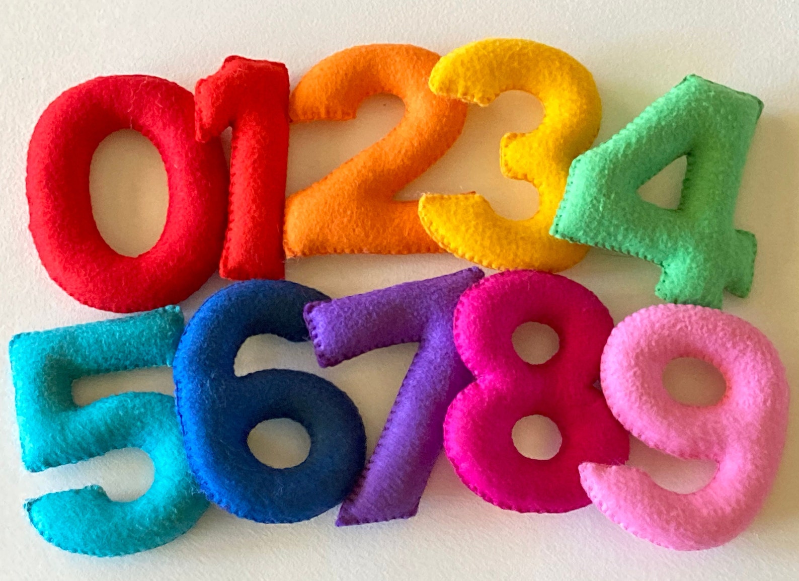 Pattern Felt Numbers for Hand Sewing, Soft Stuffed Learning Numbers Pdf ...