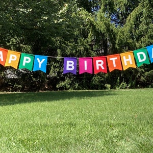 Felt HAPPY BIRTHDAY Banner, bunting, garland - Birthday Decoration, gift