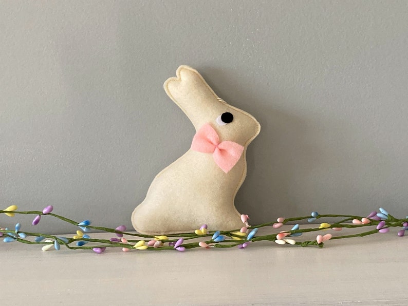 Felt chocolate Bunny Easter Decoration for Easter Basket Bunny Ornaments Spring Decorations image 7