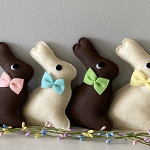 Felt chocolate Bunny Easter Decoration for Easter Basket Bunny Ornaments Spring Decorations image 10