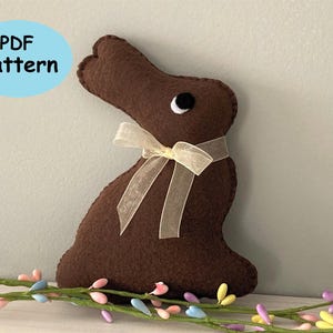 Felt Chocolate Bunny Pattern: Easter Decorations (PDF Pattern)