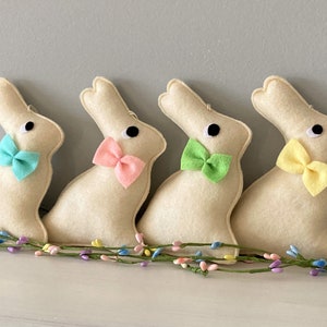 Felt chocolate Bunny Easter Decoration for Easter Basket Bunny Ornaments Spring Decorations image 3