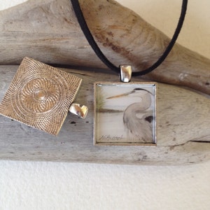 Hummingbird Pendant Handmade with Watercolor Art Print image 3